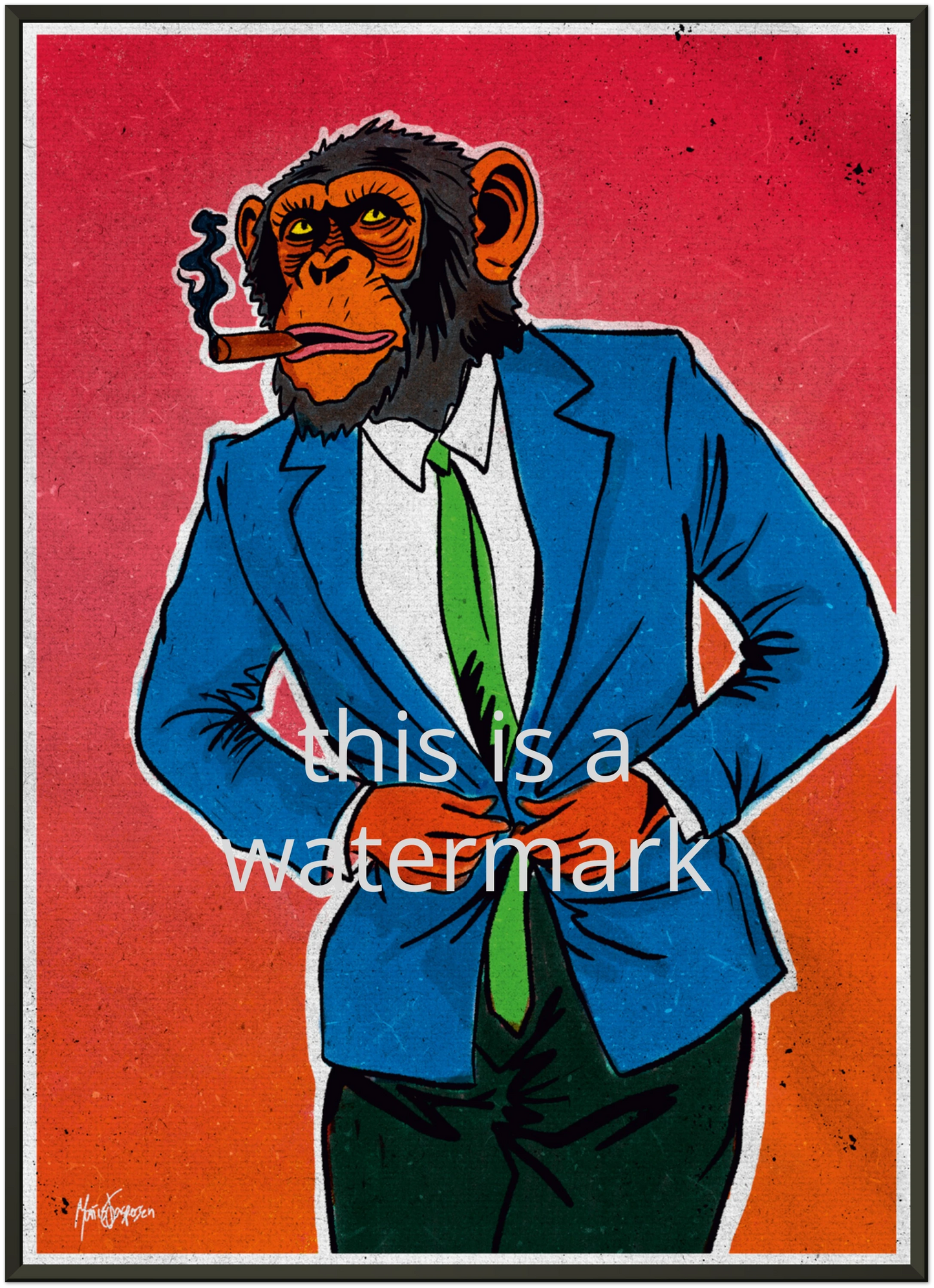 Monkey Business / Digitaltrykk med ramme.