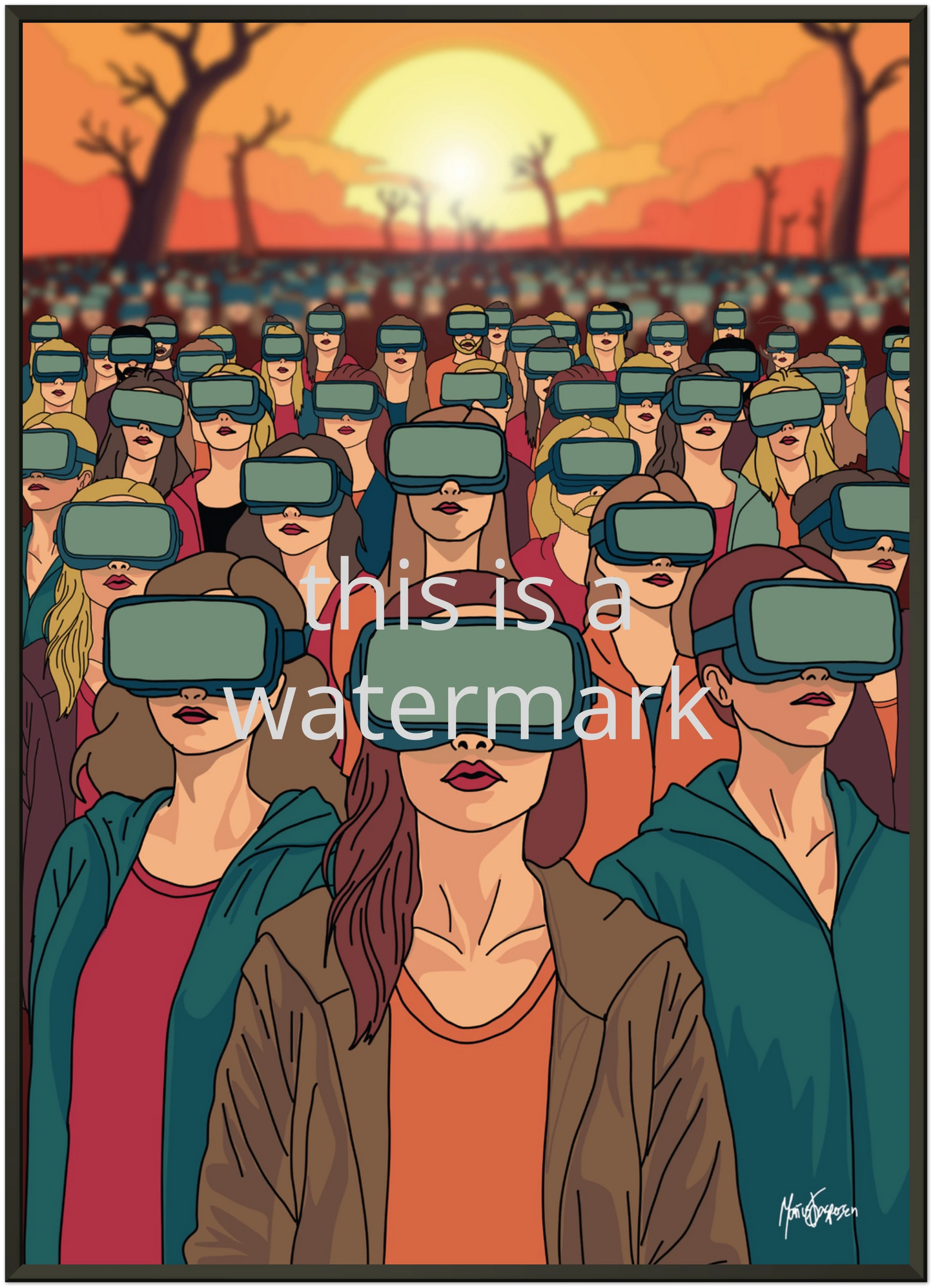 Digital Future / 50x70 cm digitaltrykk med ramme.