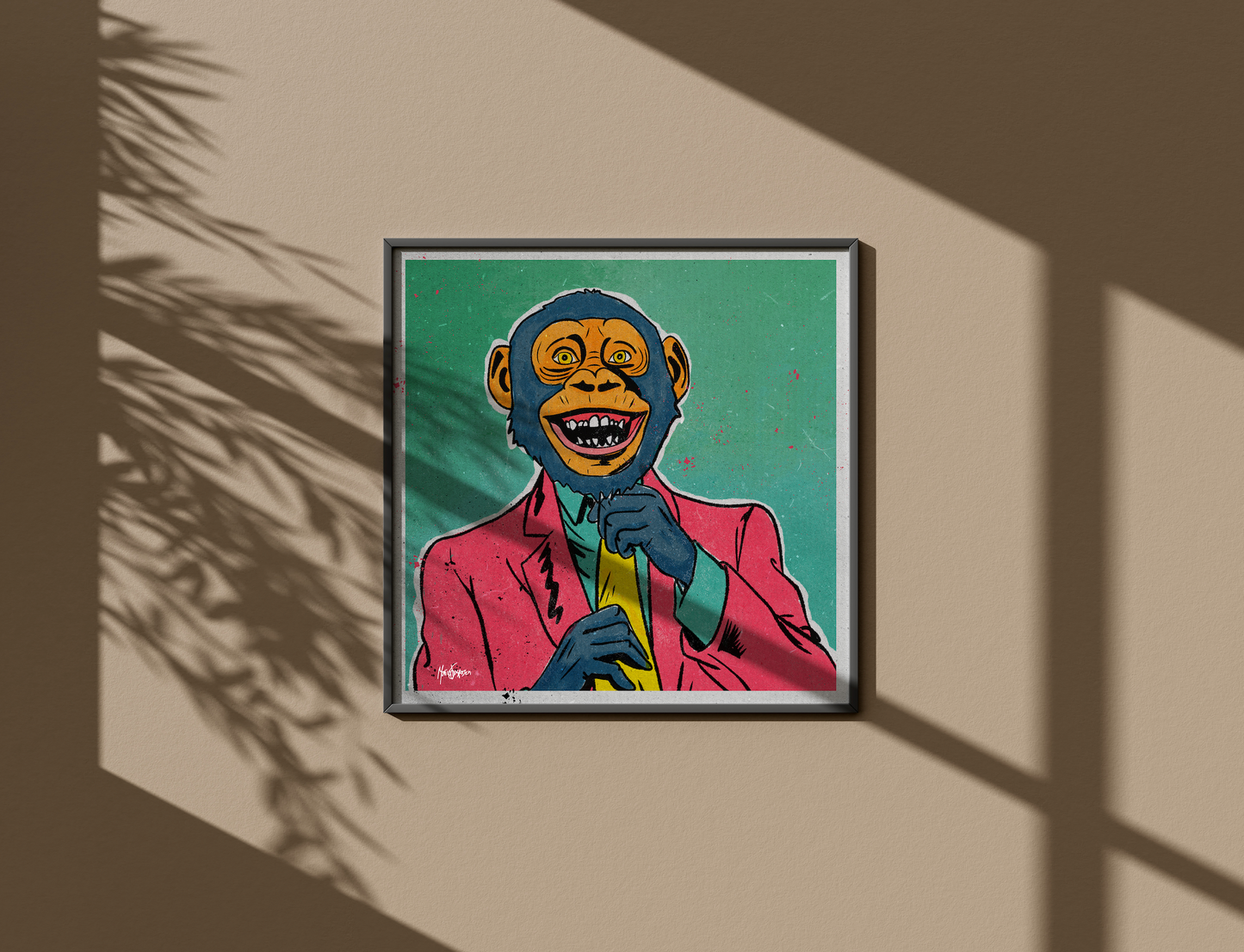 Suit Up / 50x50cm digitaltrykk med ramme.