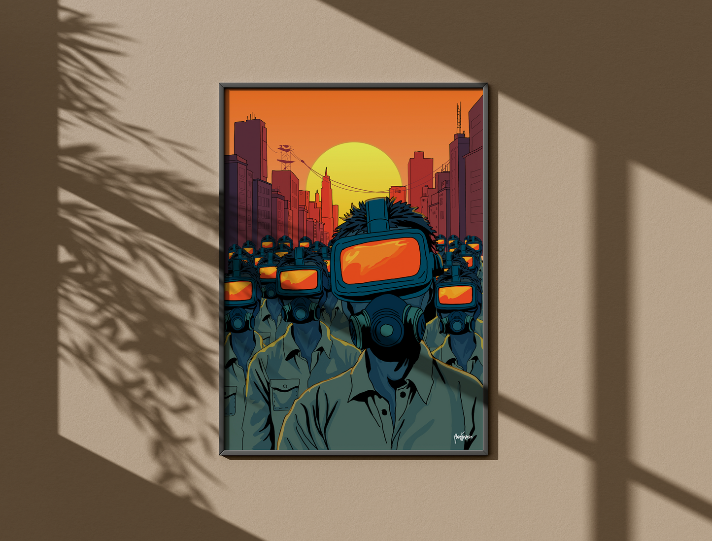 Modern people / digitaltrykk med ramme.