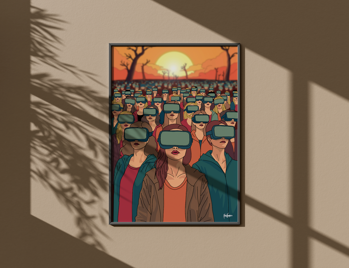 Digital Future / digitaltrykk med ramme.